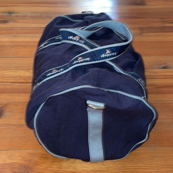 Birddogs Navy Blue Cotton Canvas Gym Duffle Bag 16x11 Preppy Travel - Picture 3 of 11
